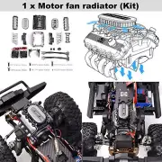 V8 Motor Engine Hood Fan Radiator Parts for TRAXXA TRX4 TRX6 SCX10 1/10 RC Car