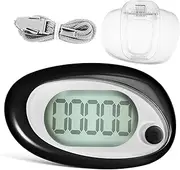 ibasenice Pedometer Clip Step Counter Accurate Walking Tracker with Lanyard Lightweight and Portable Design for Hiking Easy Operation for All Ages Compact Clip Pedometer