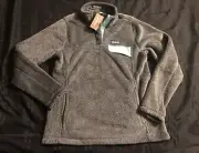 PATAGONIA Re-Tool Snap-T Fleece Pullover Womens Large Feather Grey Polartec