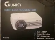 Crumisy1080P WiFi Bluetooth Projector 4K Support 300ANSI Outdoor Movie Projector