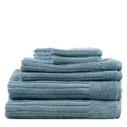 6pc Canningvale Caressa Cotton Bath/Hand/Face Washers Towel Set Tourmaline