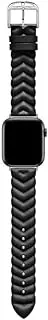 [TED BAKER] Chevron Leather smartwatch Band Compatible with Apple Watch Strap 38mm, 40mm