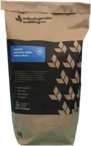 Organic Premium White Bakers Flour 5Kg - Milling Process: Roller Milled. Protein