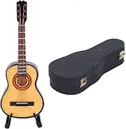 Wooden Guitar Model Desktop Ornament Stand Storage Box Mini Musical Instrument
