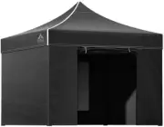3X3M Gazebo, Pop up Camping Tent Marquee Folding Black Gazebos Garden Outdoor We
