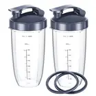 Blender Replacement Cups for Nutribullet Blender, 32OZ Measuring Scale Cups w...