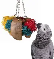 Super Bird Creations Coco Cornhusk Forager Bird Toy, Large Parrot Toy