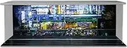 1:64 Parking Lot LED Display Case Collectibles Built in Led Vehicle Garage Showcase Storage Box for Doll Model Cars, City Centra
