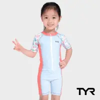 在飛比找momo購物網優惠-【TYR】短袖連身女童泳衣 5281418