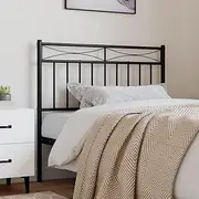 Metal Headboard Black 107 cm King Single Bedroom Accessories