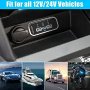 For Truck Boat ATV PD Type-C USB Car Charger Socket Power Adapter Outlet 3 Ports (for: Renault)