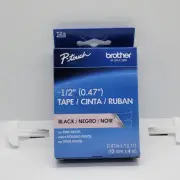 BROTHER P-TOUCH 1/2" LABEL BLACK ON PINK PASTEL
