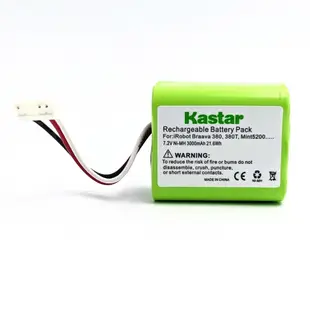 Kastar 3000mAh 電池1顆 適 iRobot Braava 380t Mint 5200 掃地機器人