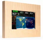 BASIC HFClock 9" LCD Touchscreen Unit with Raspberry Pi, Tiger Maple Wood Frame