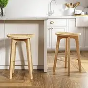 Artiss 4X Bar Stools Bamboo Rattan Stool Counter Chair Kitchen Barstools