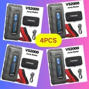 4x TOPDON VS2000 2000A USB Car Jump Starter Booster Pack 16000mah Power Bank