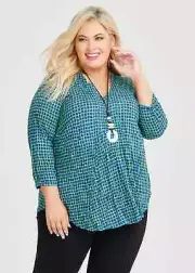 ts Taking Shape Top Size 20 V-neck Bamboo Crush style NWT