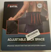 FEATOL Back Brace Support Belt-Lumbar Support Back Brace for Back Pain - L/XL