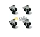 X4 GENUINE SMEG GAS COOKTOP CONTROL KNOBS ASSEMBLY-STAINLESS STEEL PGF32GNL