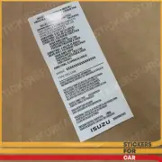 ISUZU VIN ID TAG Custom Decal Sticker 8982882920