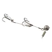 1 X Pike Stinger Fishing Rig Treble Hook Center Pin Connector Corkscrew Stingers