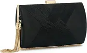[WEIMZC] Women Clutch Bag Evening bag Fringed Evening Handbag,Lady Party Wedding Clutch Purse Chain Shoulder Cross Body Bag