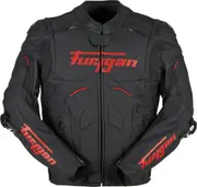 Furygan Raptor Evo 2, leather jacket , color: Black/Red , size: M