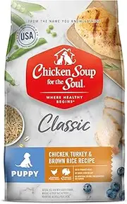 Puppy Food, Chicken, Turkey & Brown Rice Recipe, 28 lb. Bag | Soy Free, Corn Free, Wheat Free | Dry Dog Food Made with Real Ingredients
