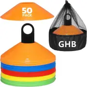 Soccer Cones 50/100 Pack Disc Soccer Sport Cones Training Field Marker Agility C