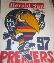 1997 Adelaide Crows : 1st ever AFL Premiership : Official Weg poster unframed