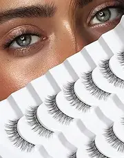 Jiocolor Wispy Fake Eyelashes S13, Easy-To-Apply Lightweight False Lashes Natural Look, Full Bouncy Volume & Curl, Signature Wispy Effect, Quality Synthetic, Crisscross Pattern, Cruelty Free, 7 Pairs