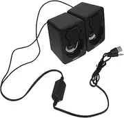 TEHAUX 1 Pair High Volume Multi Purpose USB Computer Speaker for Compact Loudspeaker Box with Style Design for Gaming and Music Enjoyment