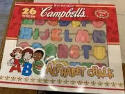 Campbell’s Alphabet Chalk 26 Pieces 2000 All Intact! Nice!
