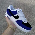 Nike Air Force 1 Custom White Shoes Dark Purple & Black Mens Womens Kids Sizes