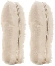 [HieoAnir] [2 Pair] Real Pure Sheepskin Luxury Insoles Sheepskin Lambswool Blended Shoe Insoles | Durable & Fluffy Perfect for Flat ([2-Pairs] US 10)