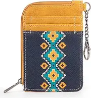 [Montana West] Wrangler Wallets for Women Boho Aztec Card Holder, Angel Diamond Mustyellow, Casual