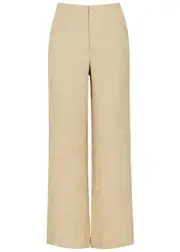 BY Malene Birger Marchei Wide-leg Woven Trousers - Beige - 38 (UK10 / S) 38 (UK10 / S)