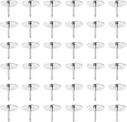 MUUZLL 500 Count Push Pins, Thumb Tack, Flat Push Pins, Silver Thumb Tacks, Standard Thumb Tacks Steel Point (Silver-500pc)