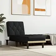 Generic Chaise Longue Black Fabric,Furniture,Chairs,Chaises Longues
