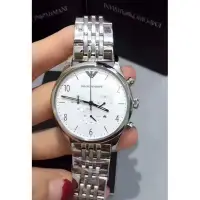 在飛比找Yahoo!奇摩拍賣優惠-新款亞曼尼(ARMANI)男士手錶時尚腕錶 三眼計時潮流石英