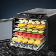Premium 6 Tray Food Dehydrators Commercial Beef Jerky Maker Fruit Dryer Black