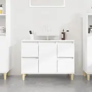 Sink Cabinet White 80x33x60 cm Engineered Wood