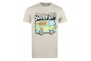 Scooby Doo Mens The Mystery Machine T-Shirt (Sand/White/Yellow) - UTTV342