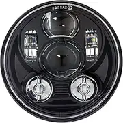 TINMAGI 5.75 Inch Motorcycle Headlight LED 6000-6500 K, Round Projection Headlight, 45 W, High Beam, Low Beam for Harley Touring, Softail, Dyna, Sportster and All Other Models