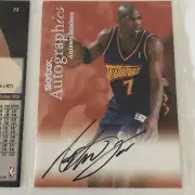 1999 Golden State Warriors Antawn Jamison Skybox Basketball Rare Autograph Cert.