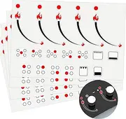 Flame Indicators Ring Stove Labels Flame Indicating Stickers - Oven Replacement Adhesive knob Symbols for Bumper Cooktop Hob Cooker Top Markings 2 Pack