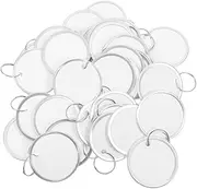 GANAZONO 200pcs Key Tags with Metal Rings and Round Labels for Easy Organization Writable Key Labels for Office Vehicle and Home Use Quick Identification and Compact Design