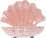PACKOVE Shell Jewelry Tray - Ceramic Trinket Dish, Ring Holder, Decorative Plate for Organizing Keys and Accessories - Pink