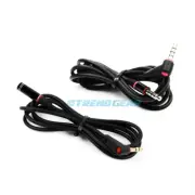 3.5MM AUX M/M RIGHT-ANGLE +M/F EXTENSION CABLE CORD BLACK IPHONE IPOD TOUCH NANO