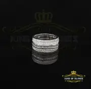 Sterling White Silver 4.50ct Cubic Zirconia Band Fashion Men's Ring Size 9.5